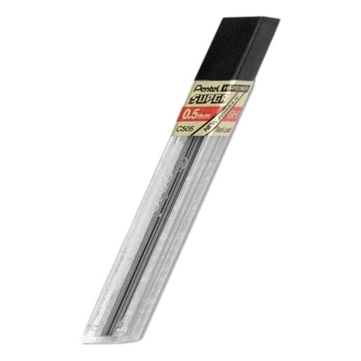Pentel Super Hi-Polymer Pencil Leads - 0.5mm - Grade 6H - 12 per tube