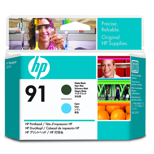 HP DesignJet 91 Print Head - Matte Black and Cyan
