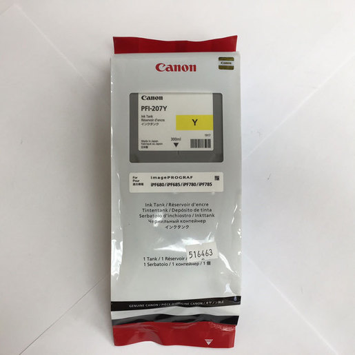 Canon PFI-207 Ink Cartridge - Yellow - 300 ml