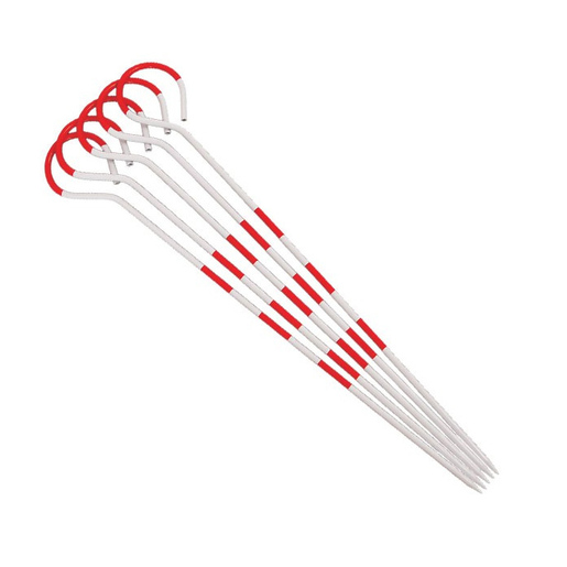 Seco Marking Pin Set Includes Eleven 14" Pins, Powder-paintedAlternating Red and White