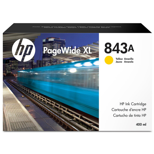 HP PageWide XL 843A Ink Cartridge - Yellow - 400 ml