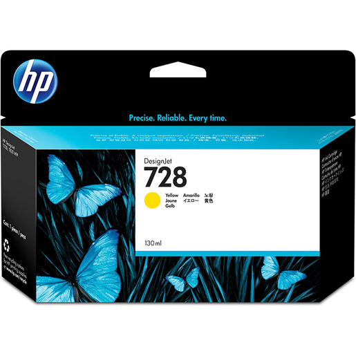 HP DesignJet 728 Ink Cartridge - Yellow - 130 ml