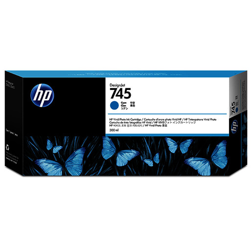HP DesignJet 745 Ink Cartridge - Cyan - 300 ml