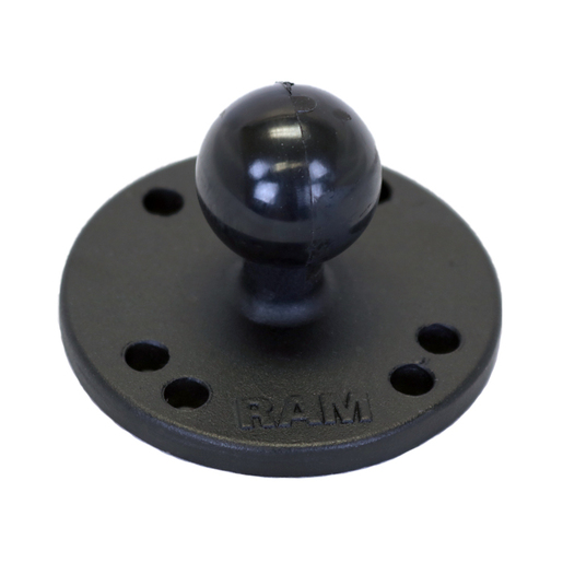 RAM 2.5" Round Plate Mount with the AMPs Hole Pattern with B Size 1"Ball