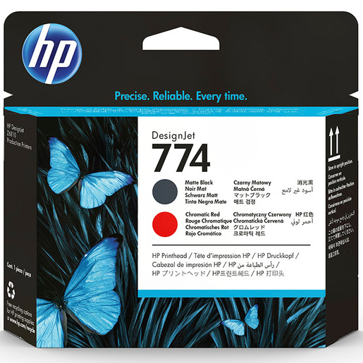 HP DesignJet 774 Print Head - Matte Black et Chromatic Red