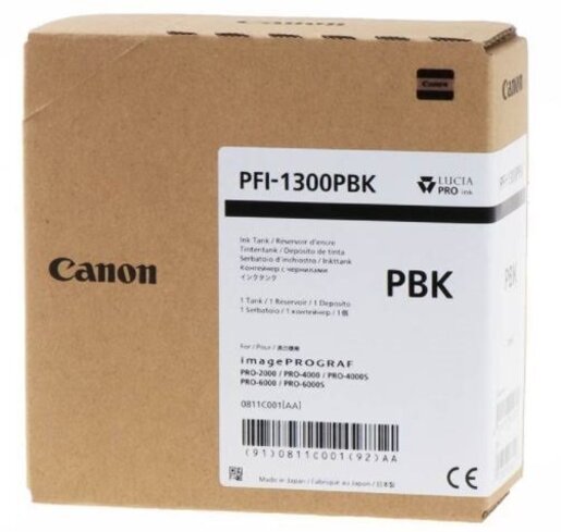 Canon PFI-1300 Ink Cartridge - Photo Black - 330 ml