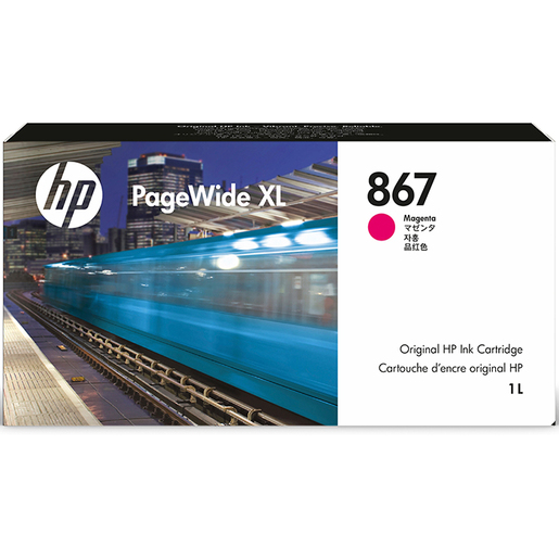 HP PageWide XL 867 Ink Cartridge - Magenta - 1 L