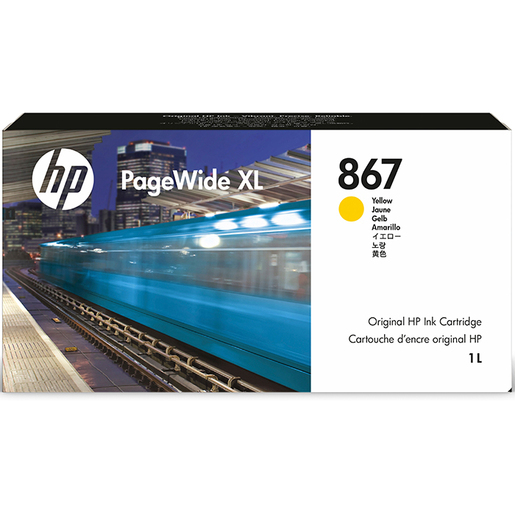 HP PageWide XL 867 Ink Cartridge - Yellow - 1 L