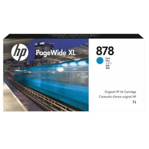 HP PageWide XL 878 Ink Cartridge - Cyan - 1 L