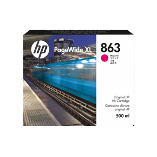 HP PageWide XL 863 Ink Cartridge - Magenta - 500 ml
