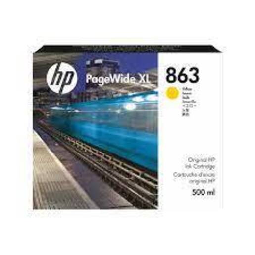 HP PageWide XL 863 Ink Cartridge - Yellow - 500 ml