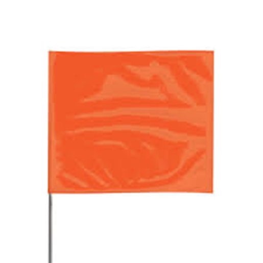 Pin Flag Wire 24 inch Flo Orange 4x5 100 Ea