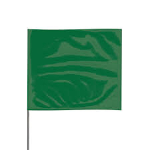 Pin Flag Wire 24 inch Green 4x5 100 Ea