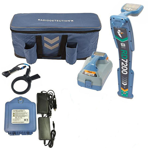 Radiodetection 7200 Package Includes Receiver, 5W Transmitter with Li-ion Rechargable Battery and Charger And Accessories.